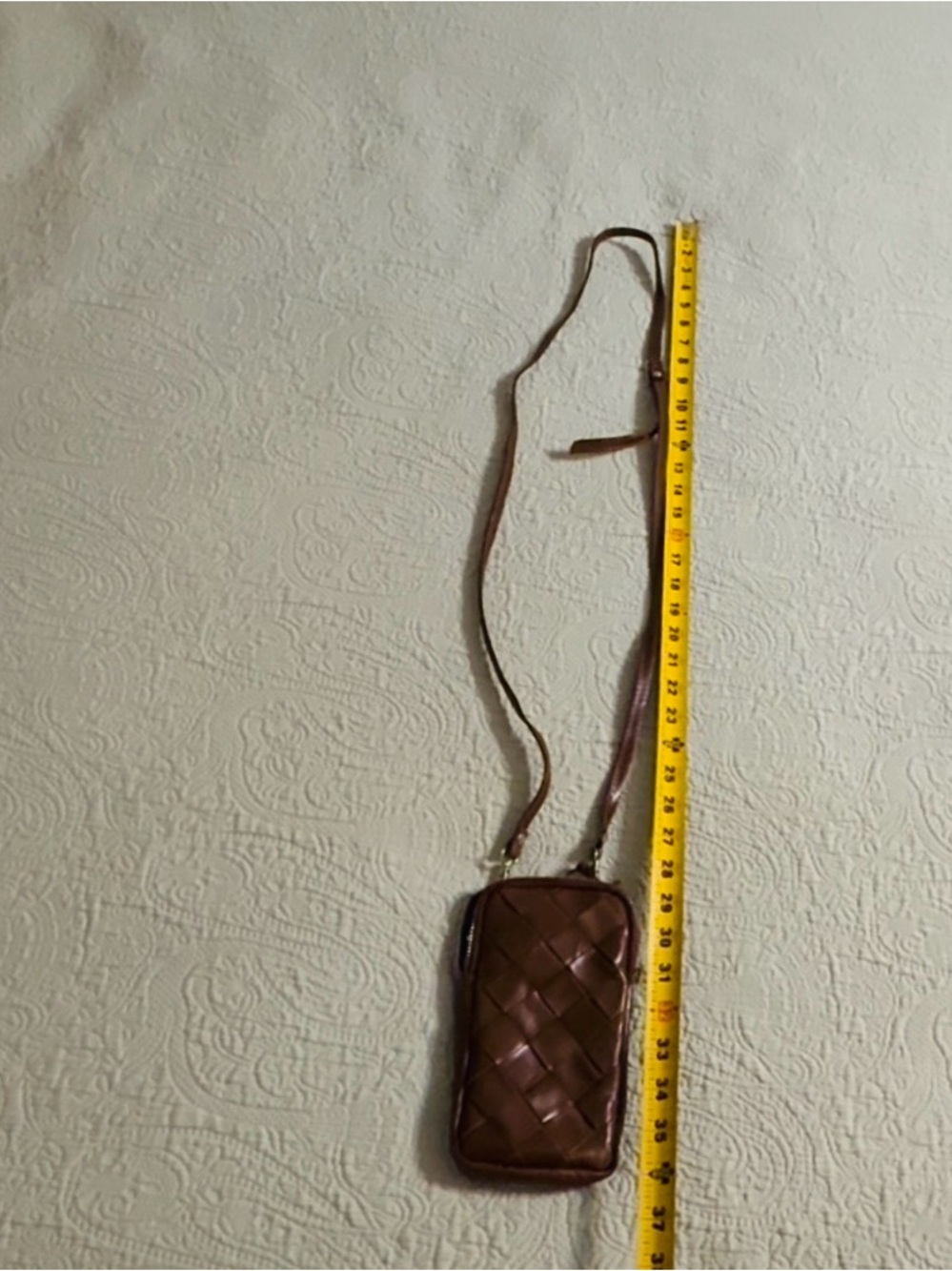 Ashwood unisex cross bodybag, leather woven, like new. - Picture 7 of 11